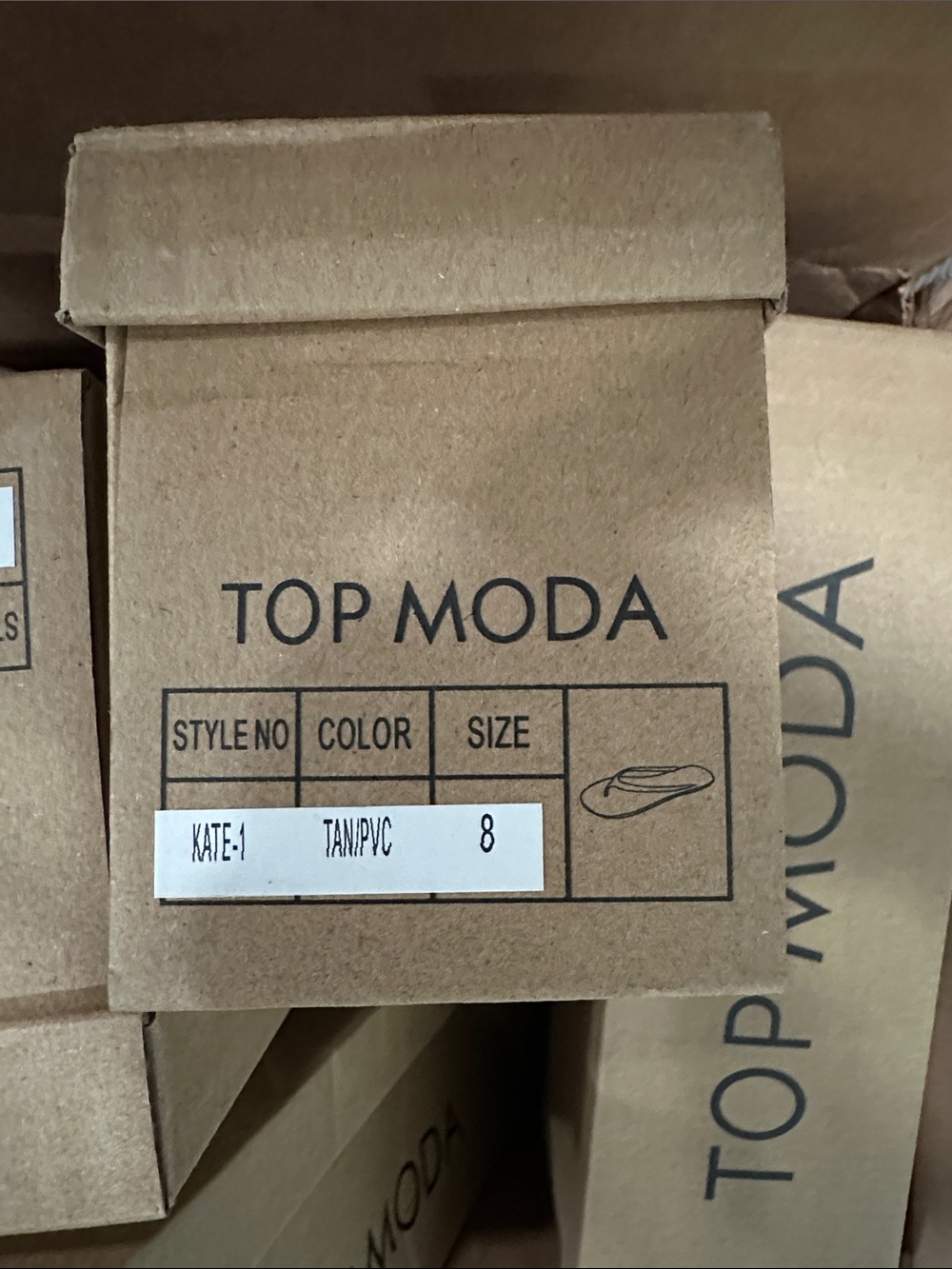 TOP Moda Tan Jelly Flip Flops - Picture 3 of 3